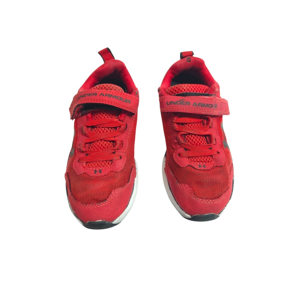 Under Armour Assert 9 Red Mesh Kids Running Shoes Size 1Y 3024851-600